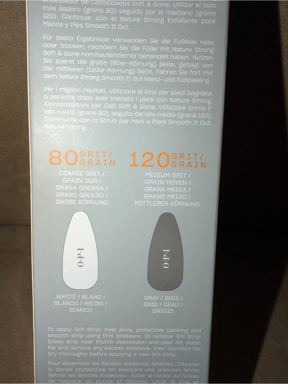 OPI Nature Strong Foot File in Gray and White